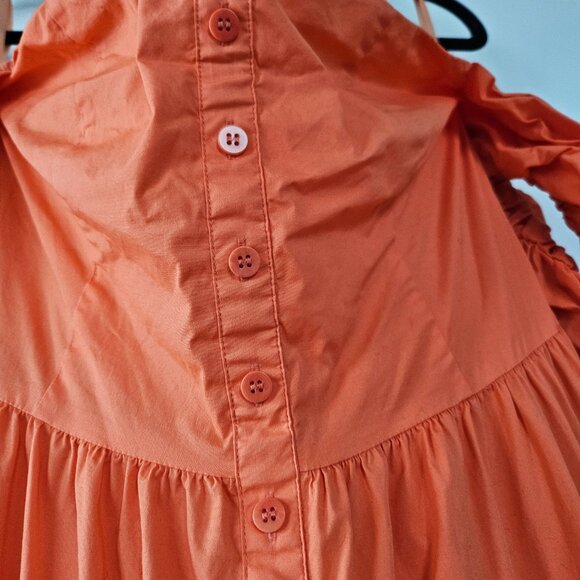 Staud Elio Puff-Sleeve Prairie Dress Size 10 - Picture 2 of 12